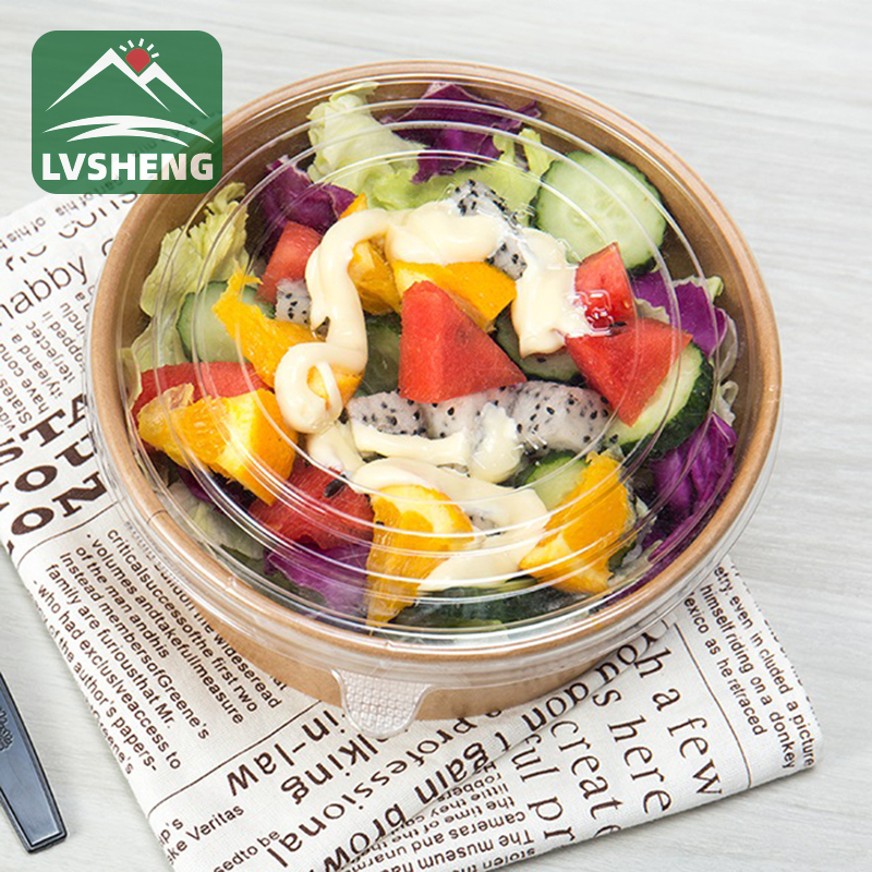 Ensalada con tapa para ensaladas frescas