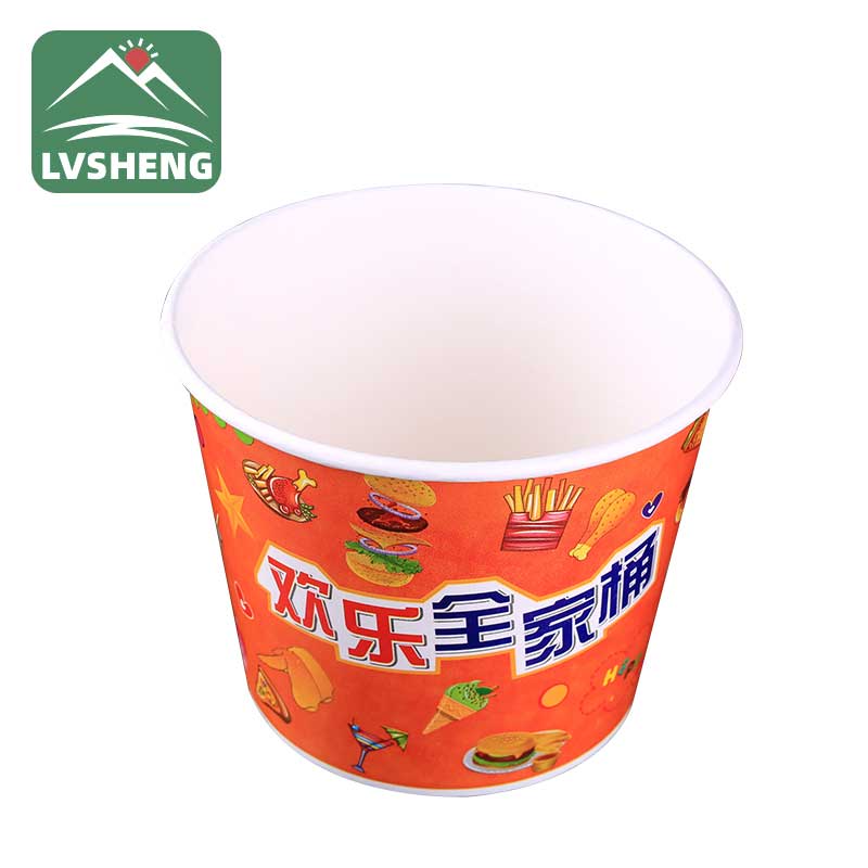 Bucket de papel de logotipo personalizado