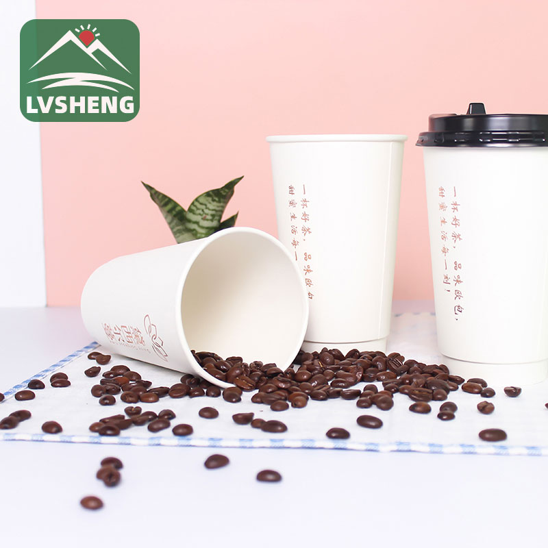Taza de papel de bagazo desechable