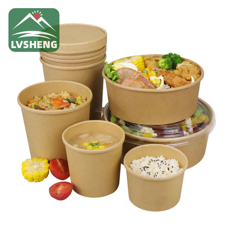 Recipiente de ensalada desechable