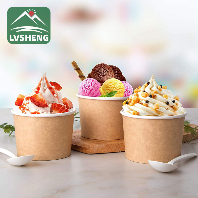 Bañeras de papel de helado