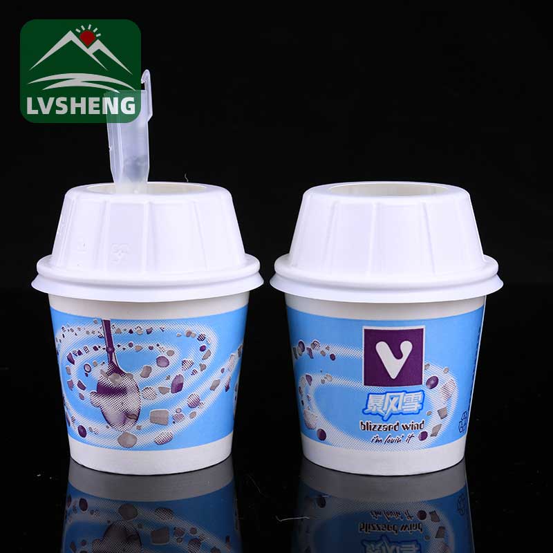 Vasos de papel de yogur